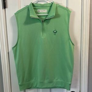 Donald Ross Golf Vest Men M 1/4 Zip Sleeveless Pullover 1924 Logo
